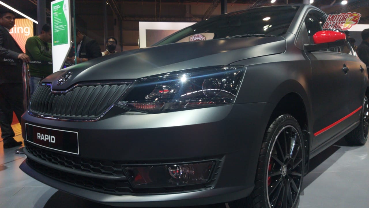 Skoda displays Rapid Matte concept Turbo Petrol!! » MotorOctane