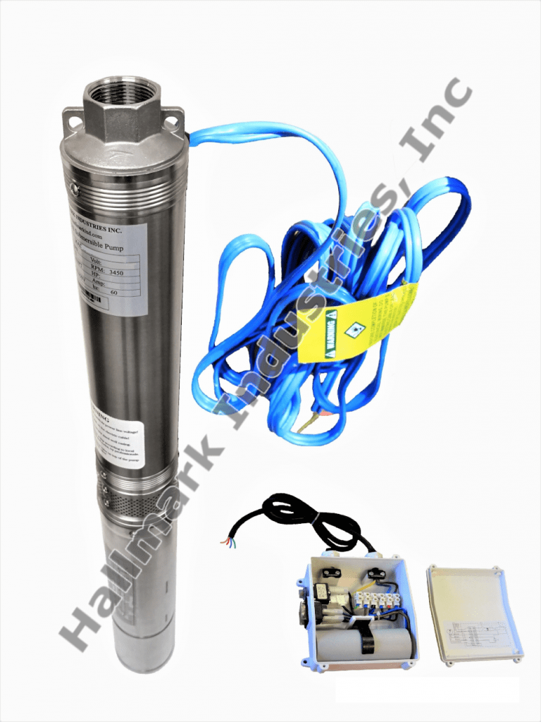 Hallmark Industries Deep Well Submersible Pump, 3HP, 4″ – The Motor
