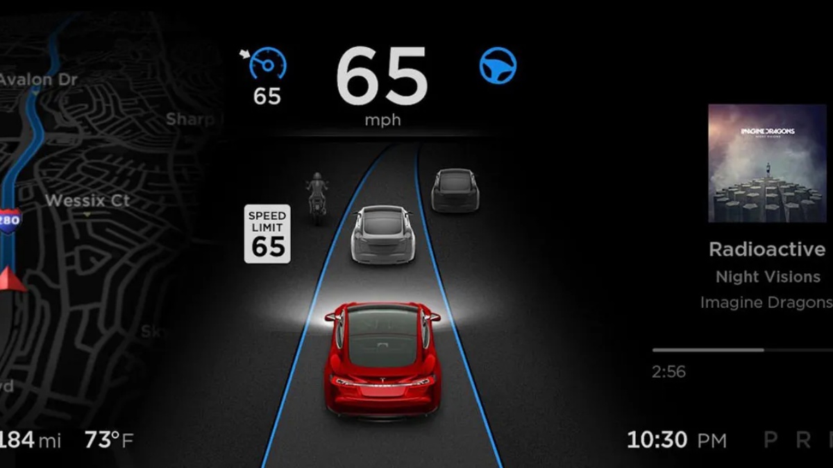 Tesla Software détection des panneaux de limitation de vitesse