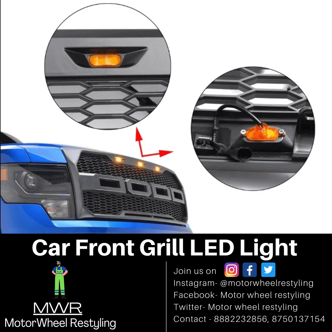 Car Front Grill LED Grill (5 pcs) Motor Wheel Restyling
