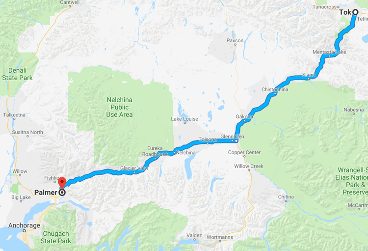 Alaska Tok, AK > Palmer, AK