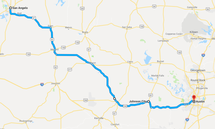 San Angelo, TX > Austin, TX