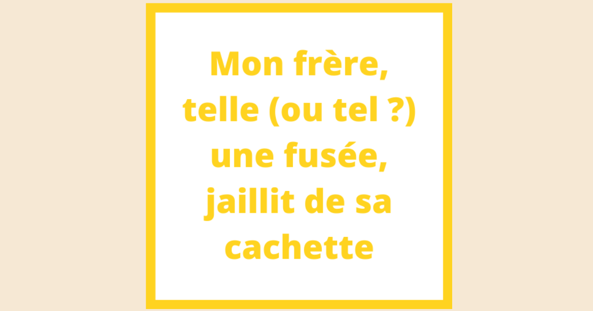 Mots de Scribe Accord de tel