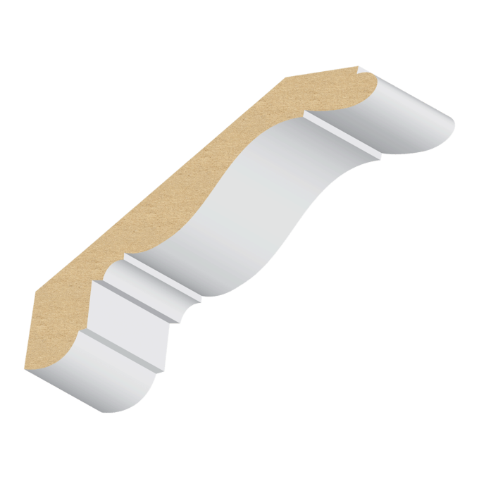 Cornice MDF Crown Moulding 1" x 6" MouldingBase