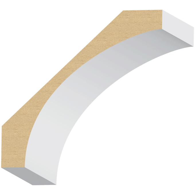 Contemporary MDF Crown Moulding 13/16" x 71/4" MouldingBase