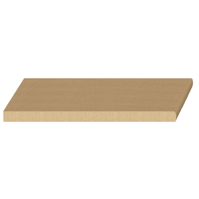 Raw MDF Bullnose Shelving 11/16 x 111/4" MouldingBase