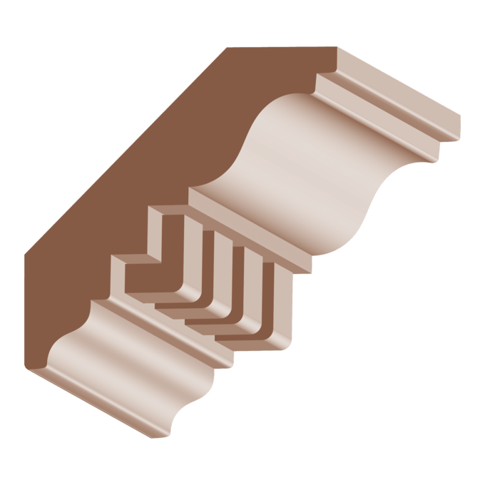 Maple Dentil Crown Moulding 13/16 x 33/4" MouldingBase