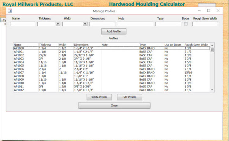 Cloud base millwork pricing system accurately fast and easy to use