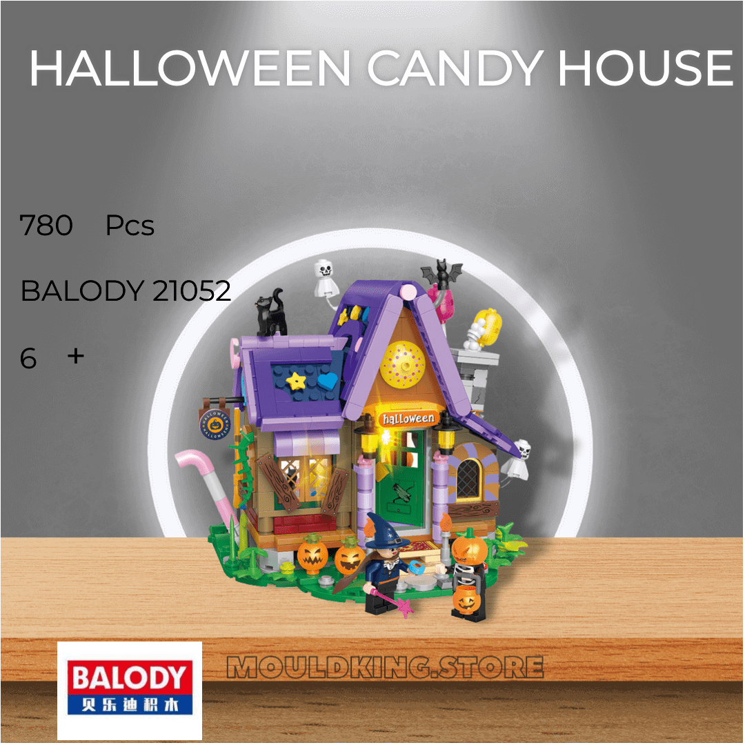 BALODY 21052 Halloween Candy House with 780 Pieces MOULD KING