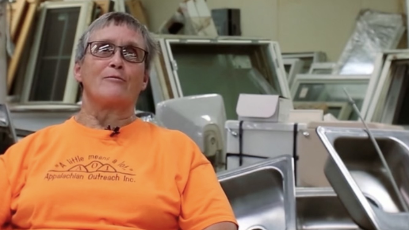 SmallTown USA During Covid19 Rose Hart, Wearing Mask, Delivers Aid