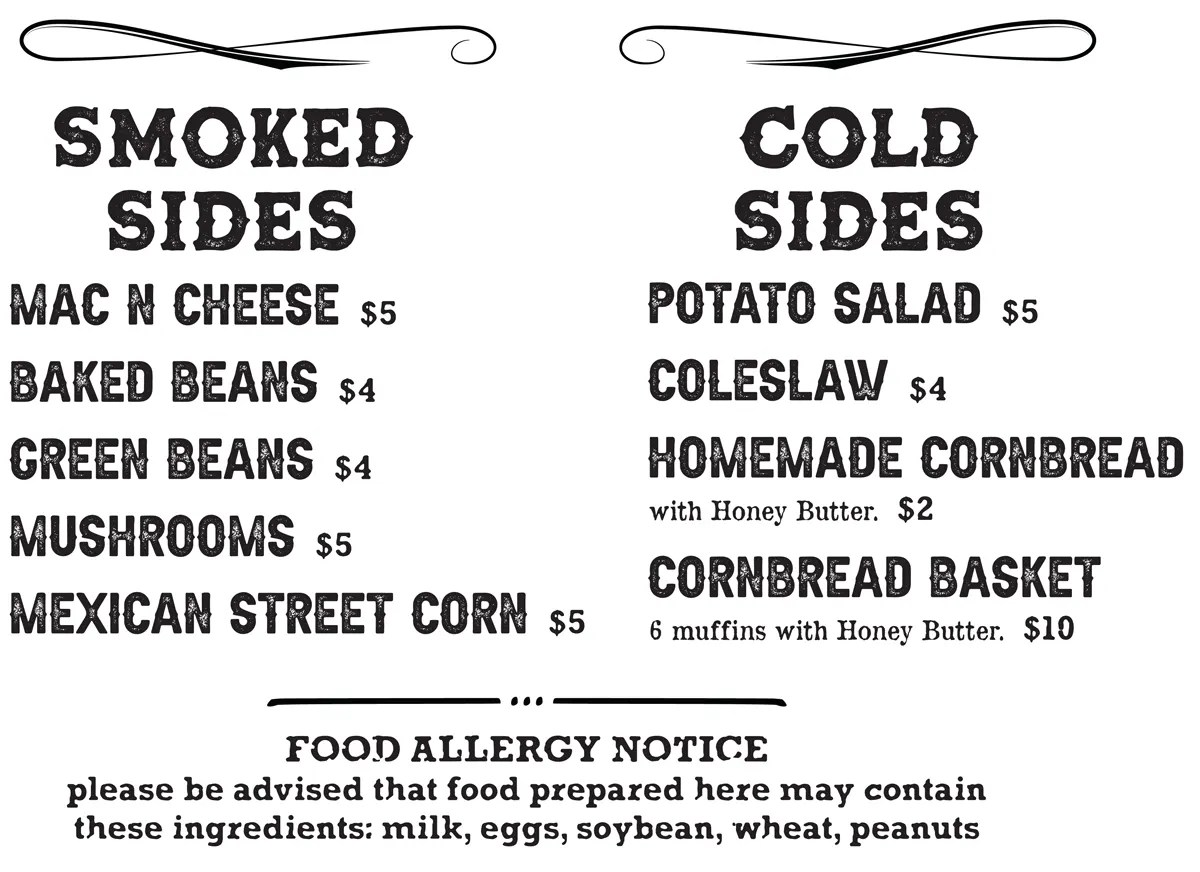 Our Menu Mountaineer Meat Smokers