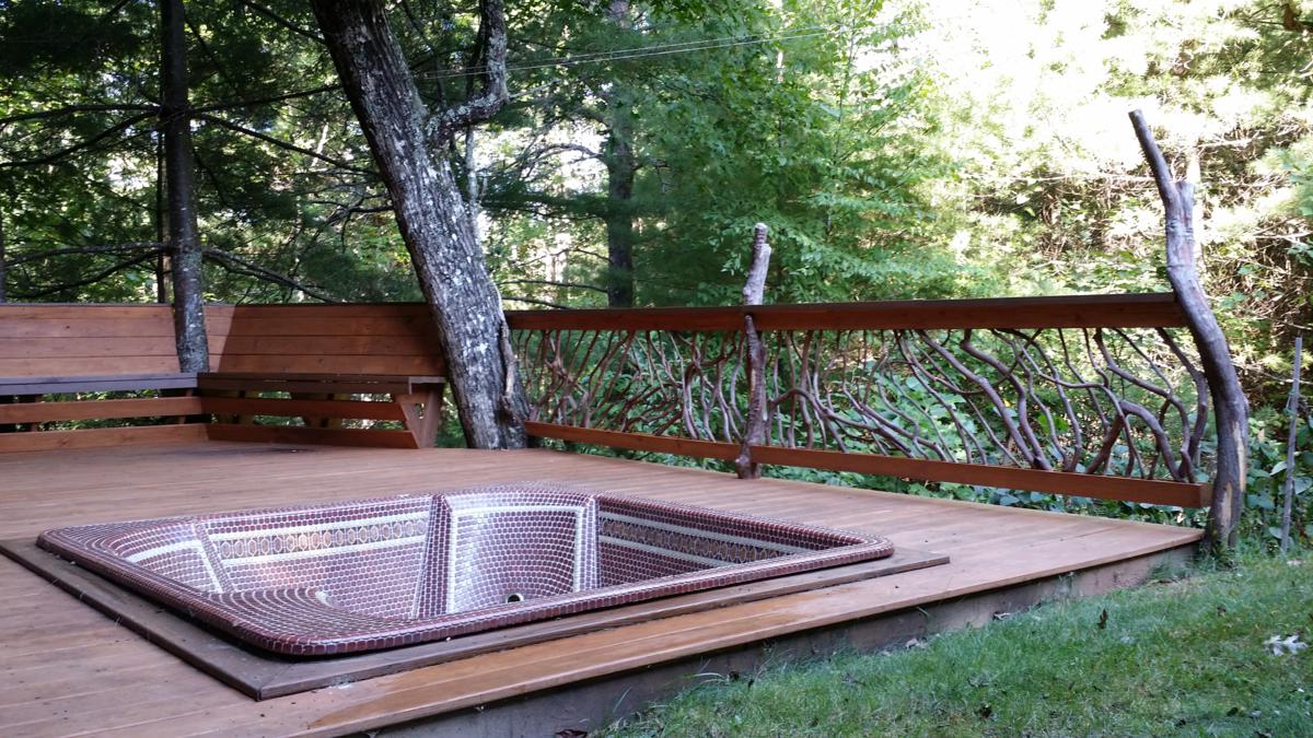 Branch Hot Tub Hand Rails Mountain Laurel Railing
