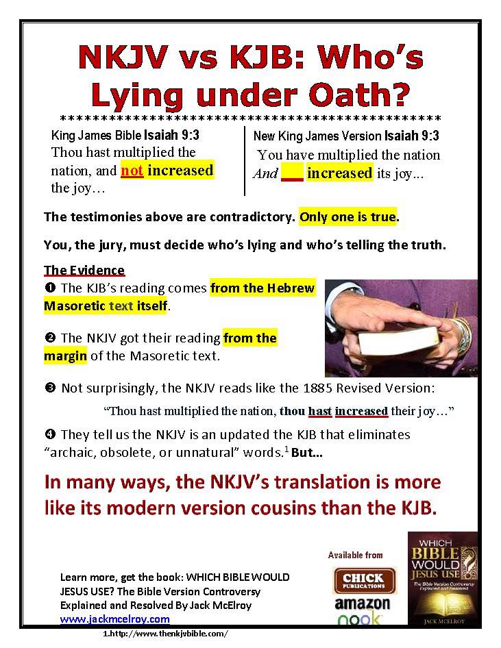Kjv Comparison Chart