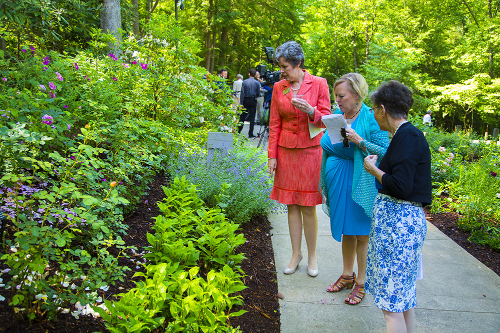 Newly installed prayer garden in honor of Ruth Bell Graham dedicated at