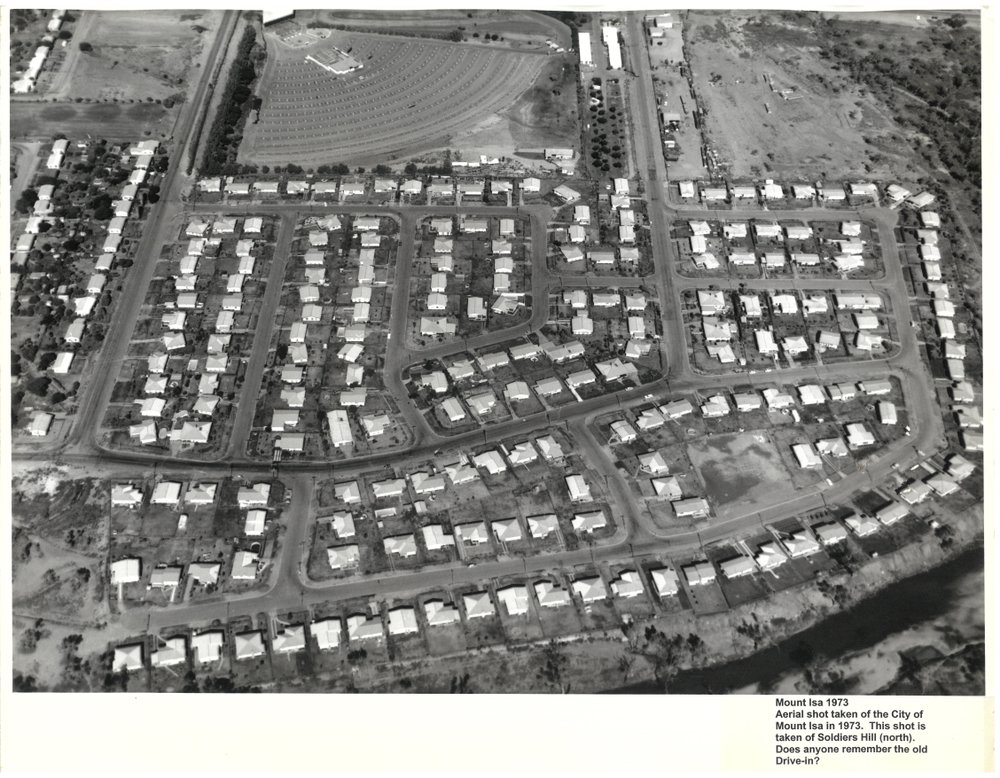 Soldiers Hill aerial shot, c.1973 Isa in Images