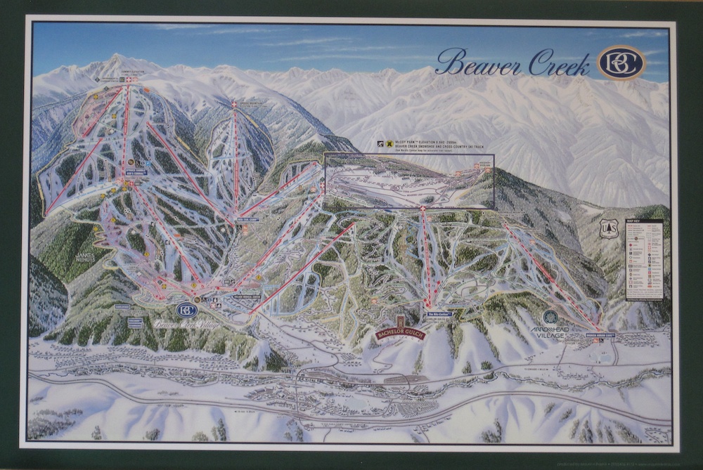 Beaver Creek Trail Map Poster 2003 MountNFrame