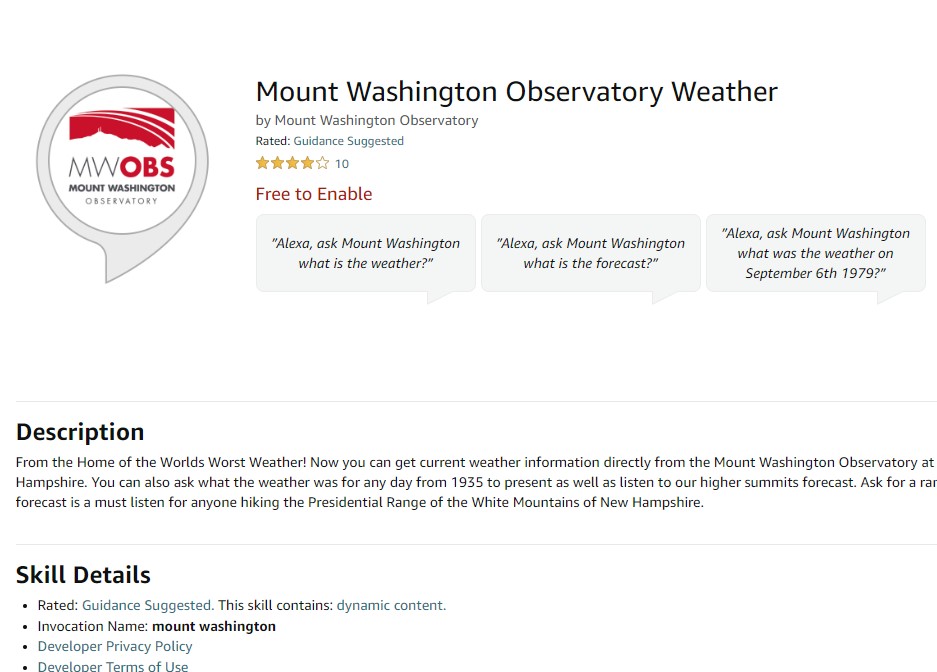 Weather Mount Washington Observatory