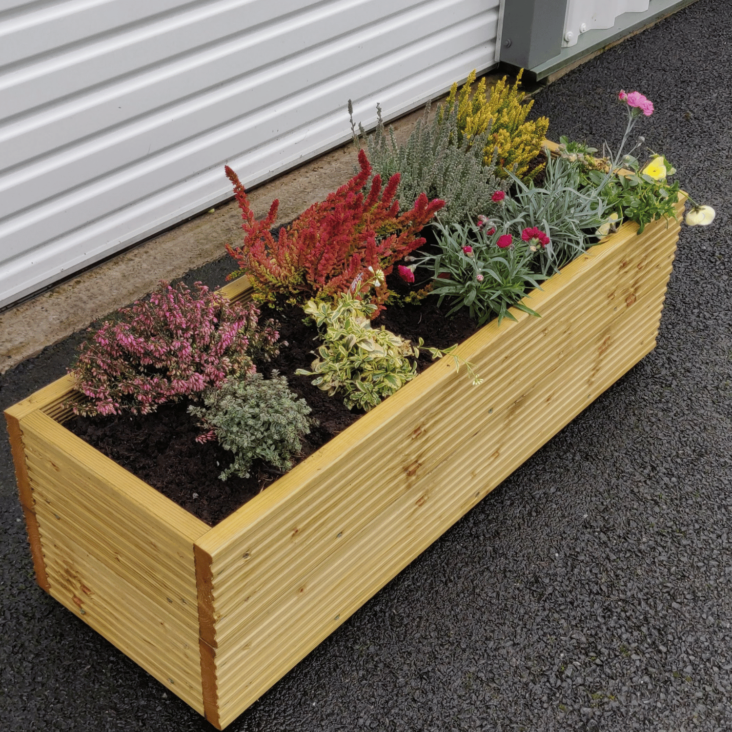 Donnard Large Rectangular Wooden Planter Mourne Wood Ltd
