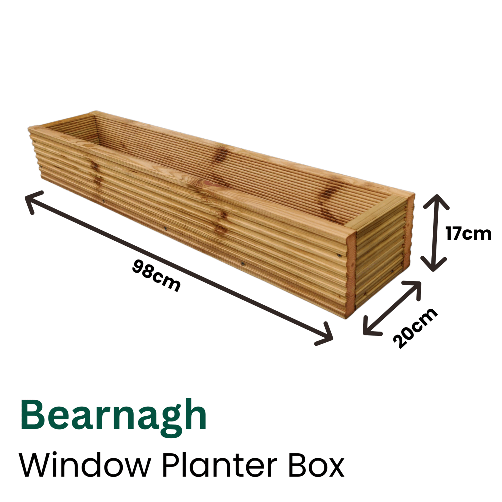 Bernagh Wooden Window Boxes By Mourne Wood Bases In UK