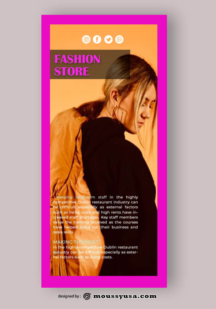 Fashion Rack Card template free psd Mous Syusa