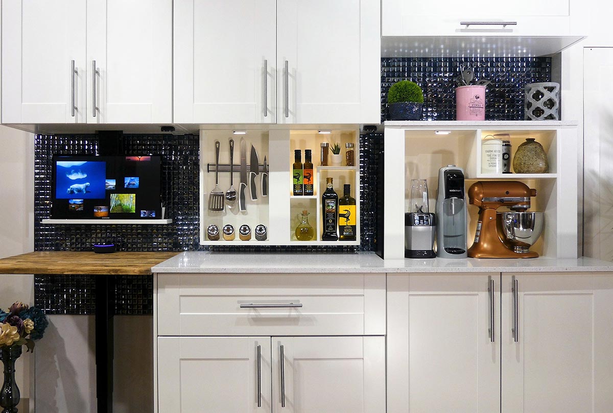 Movable Spaces TV Lifts & Hidden Storage Ideas