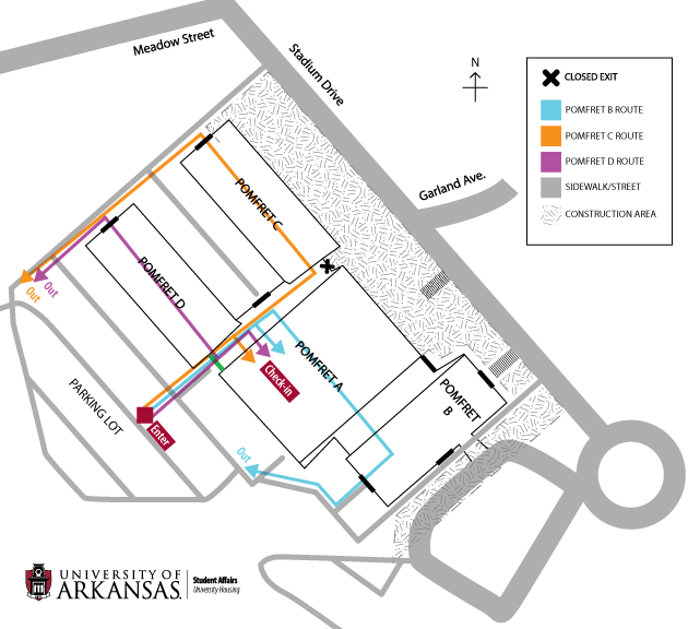 University Of Arkansas Parking Map Maps For You