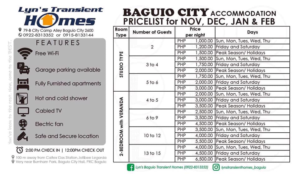Lyn's Baguio Transient Homes One of the Best in Baguio ₱1,000 / 2 PAX