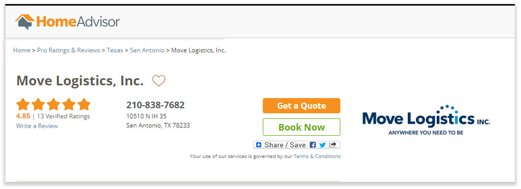 Read Customer Reviews Watch Video Testimonials of our Moving Services