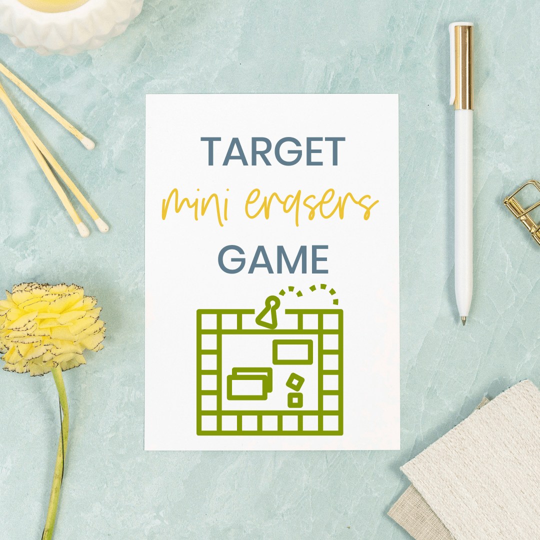 Target Mini Erasers Game Move Mountains in Kindergarten
