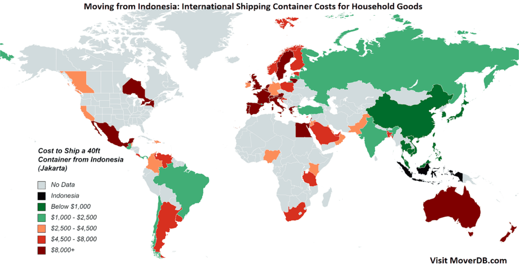2024 Sea Freight Container Shipping Rates To & From Indonesia