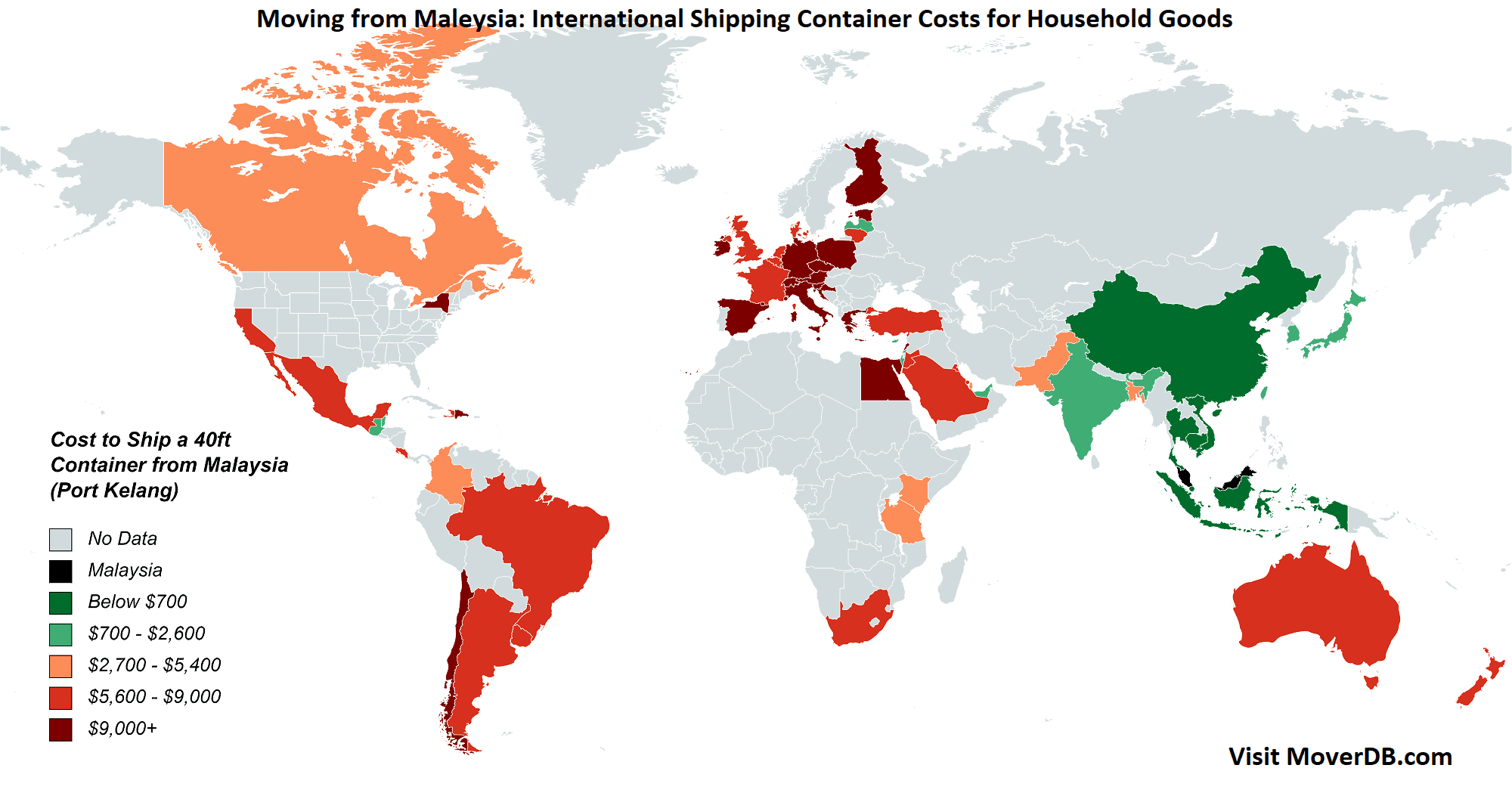2023 Sea Freight Container Shipping Rates To & From Malaysia