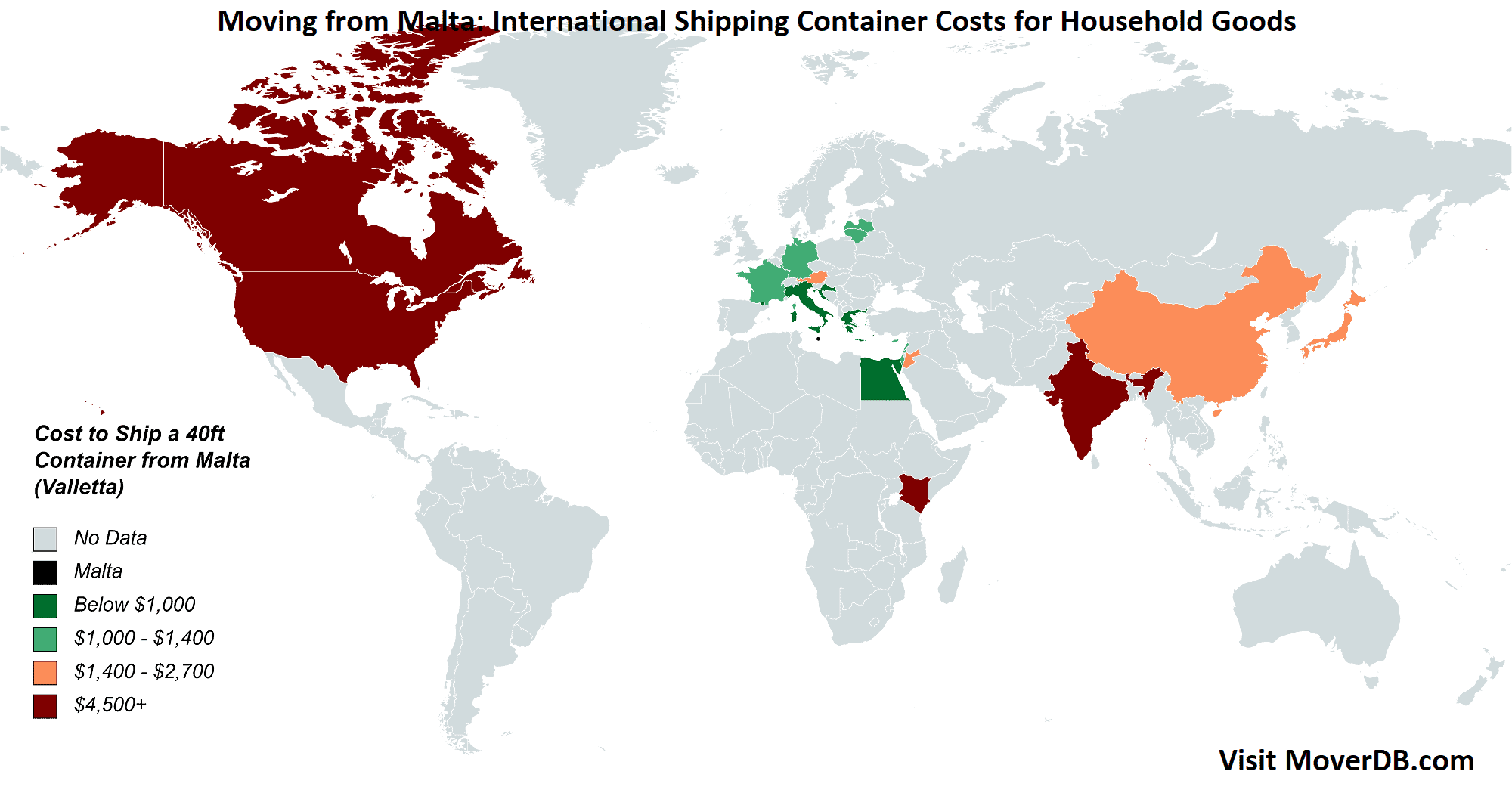 2024 Sea Freight Container Shipping Rates To & From Malta