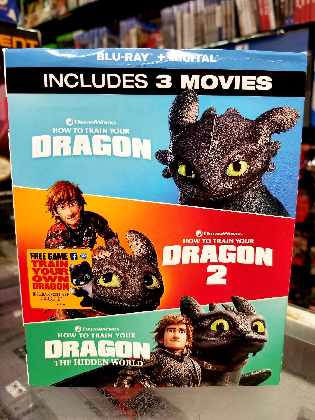 How To Train Your Dragon 3 Film Collection Blu Ray + Digital Movie Galore