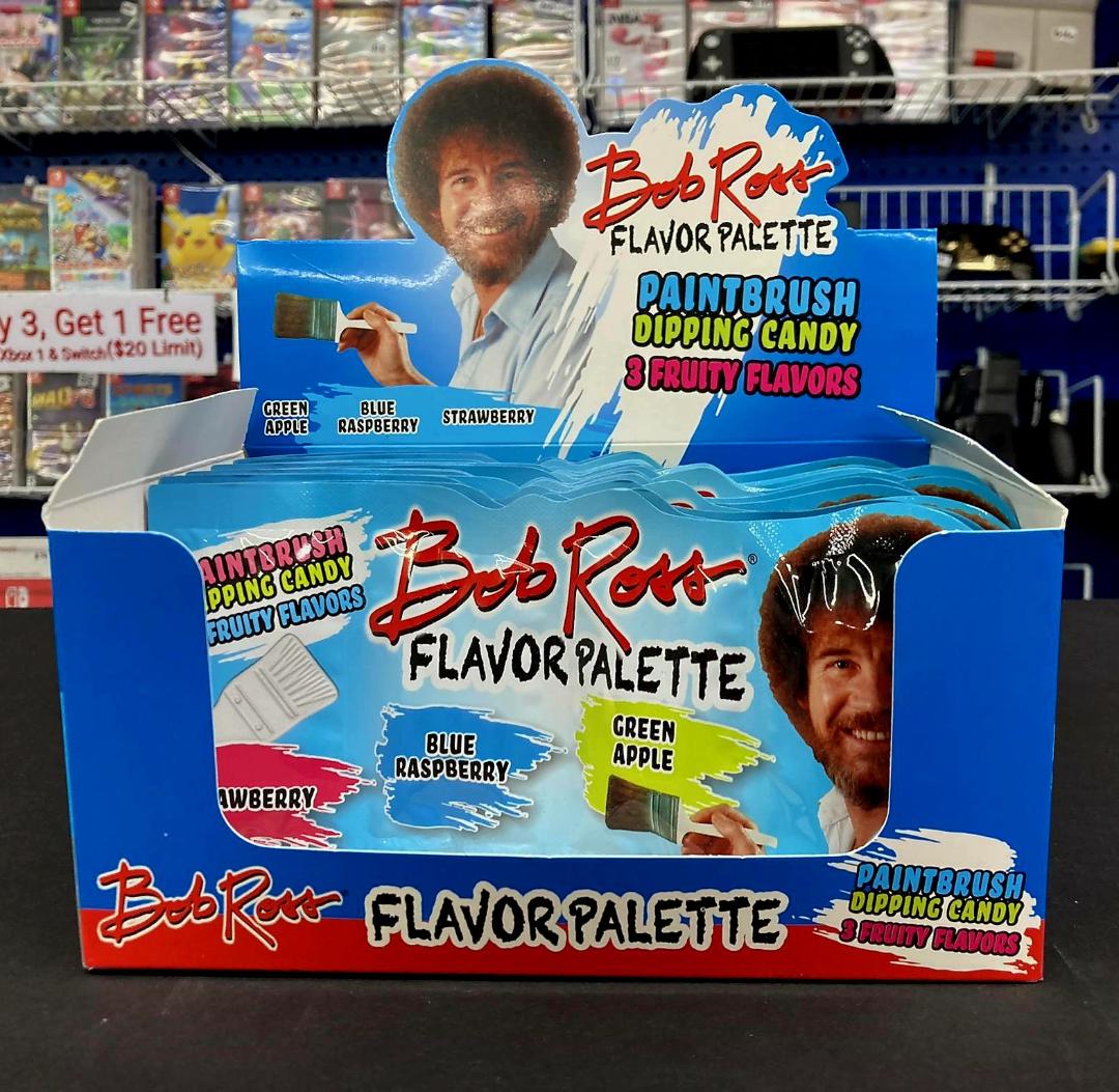 Bob Ross 'Flavor Palette' Candy With Paintbrush Shaped Dipping Stick
