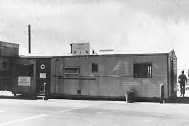 Allocated no office space or classrooms, Pedersen’s team had an abandoned trailer at the base moved to the Topgun area. (Courtesy of Dan Pedersen)