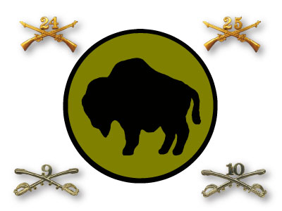 The Regiments and patch of the Buffalo Soldiers provided by The U.S. National Park Service.