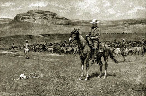 The cattle boom of the 1880s created Wyoming's indelible image as the Cowboy State. Photo Credit: WyoHistory.com