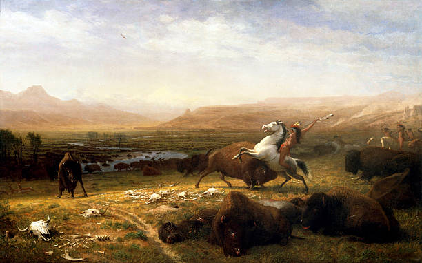 Albert Bierstadt (American, 1830–1902), The Last of the Buffalo, c. 1888, oil on canvas, 153 × 245.1 cm (60.2 × 96.5 in), Buffalo Bill Historical Center, Cody, Wyoming. (Photo by VCG Wilson/Corbis via Getty Images)