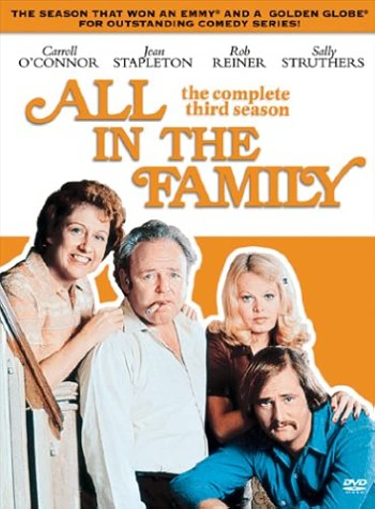 Genre: Sitcom, Created by Norman Lear, Based on "Till Death Us Do Part" by Johnny Speight, Developed by Norman Lear and Bud Yorkin, Starring: Carroll O'Connor, Jean Stapleton, Sally Struthers, Rob Reiner, and Danielle Brisebois, Theme music composer: Lee Adams (lyrics), Charles Strouse (music), Roger Kellaway (ending theme), Opening theme: "Those Were the Days" Performed by Carroll O'Connor and Jean Stapleton, Ending theme: "Remembering You" by Roger Kellaway, (music) and Carroll O'Connor (additional lyrics added in 1971; instrumental version), Country of origin: United States, No. of seasons: 9, No. of episodes: 205, Production locations: CBS Television City
Hollywood, California (1971–75), Metromedia Square
Hollywood, California (1975–79), Running time: 25–26 minutes, Production company: Tandem Productions, Original Network: CBS. (1971-79)
Photo Credit: IMDB