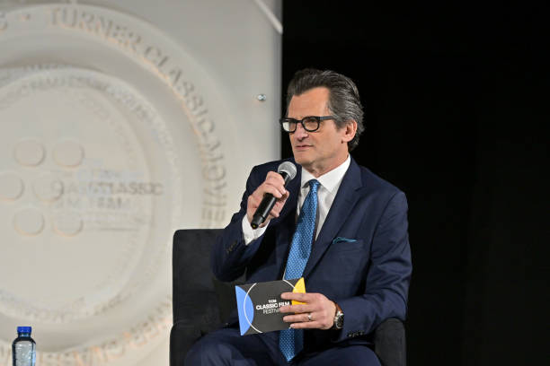 TCM host Ben Mankiewicz speak onstage during the opening night gala and world premiere of the 4k restoration of "Rio Bravo" during the 2023 TCM Classic Film Festival at TCL Chinese Theatre on April 13, 2023 in Hollywood, California. Photo Credit: Charley Gallay/Getty Images for TCM