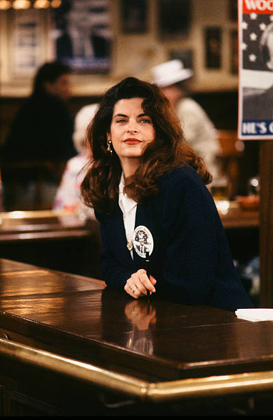 Kirstie Alley as Rebecca Howe in the "Cheers" episode "Woody Gets an Election" Episode 21 -- Air Date 04/22/1993 Photo Credit: Paul Drinkwater/NBCU Photo Bank/NBCUniversal via Getty Images via Getty Images