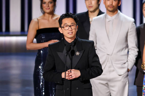 Lee Sung Jin accepts the Outstanding Limited or Anthology Series award for “Beef” onstage during the 75th Primetime Emmy Awards at Peacock Theater on January 15, 2024 in Los Angeles, California. Photo Credit: Monica Schipper/WireImage