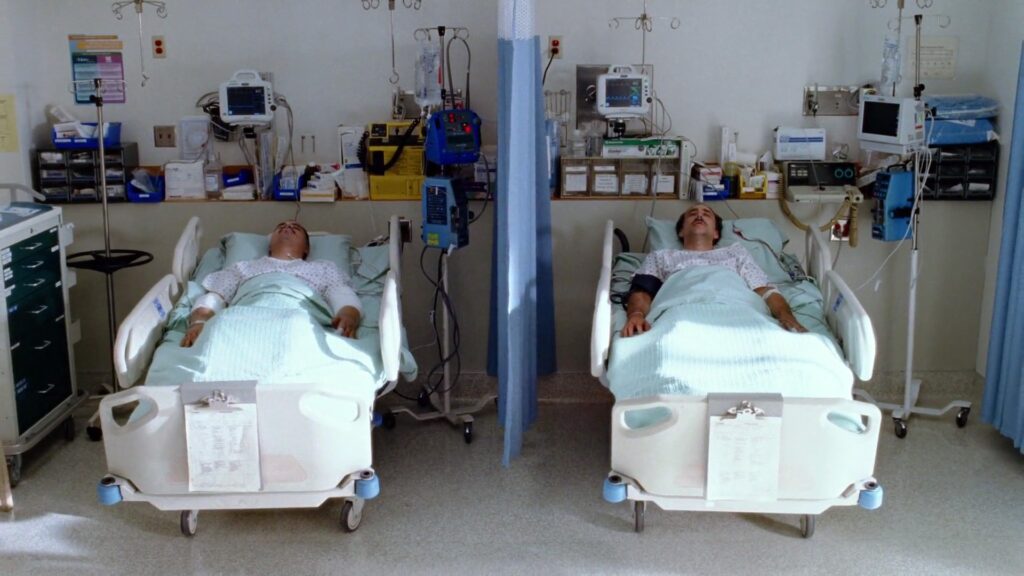 (L to R) Nicolas Cage, and Michael Peña, in "World Trade Center" (2006) Photo Credit: Paramount Pictures