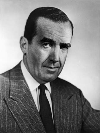 Edward Roscoe Murrow (born Egbert Roscoe Murrow; April 25, 1908 – April 27, 1965) was an American broadcast journalist and war correspondent. He first gained prominence during World War II with a series of live radio broadcasts from Europe for the news division of CBS. During the war he recruited and worked closely with a team of war correspondents who came to be known as the Murrow Boys. A pioneer of radio and television news broadcasting, Murrow produced a series of reports on his television program "See It Now" which helped lead to the censure of Senator Joseph McCarthy. Fellow journalists Eric Sevareid, Ed Bliss, Bill Downs, Dan Rather, and Alexander Kendrick consider Murrow one of journalism's greatest figures.