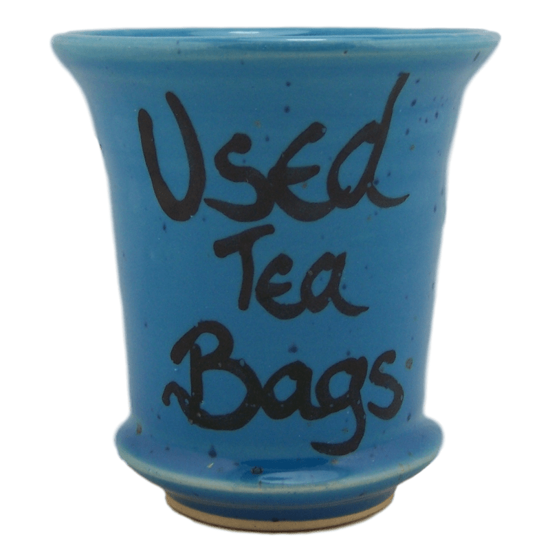 Used Teabag Pot Cornflower Blue Moville Pottery