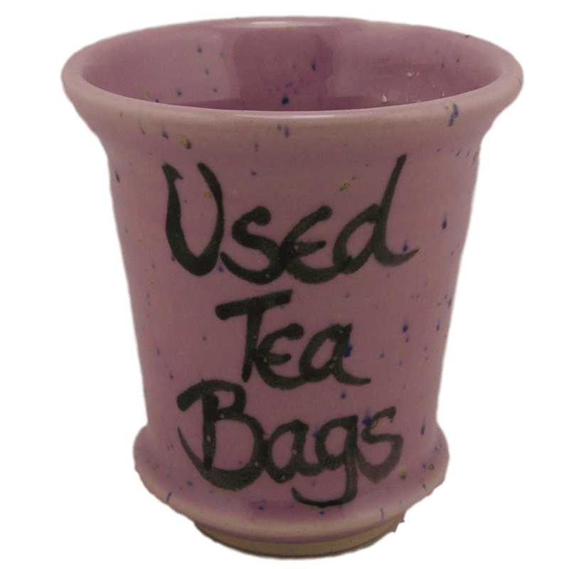 Used Teabag Pot Lovely Lavender Moville Pottery