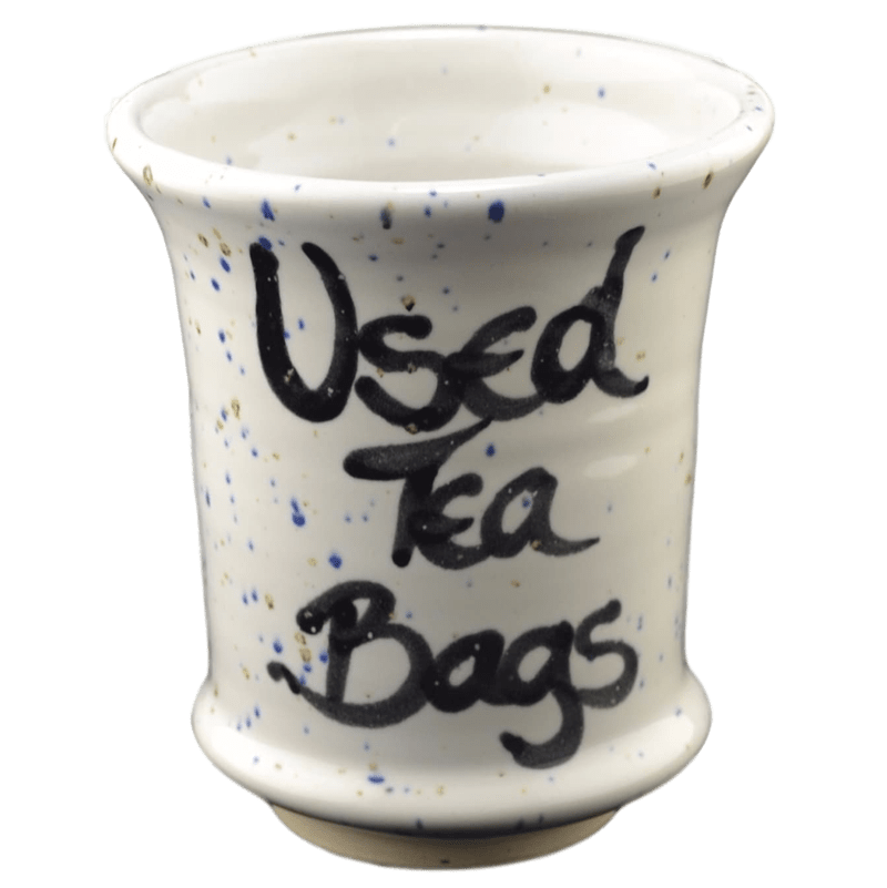 Used Teabag Pot Snowdrop White Moville Pottery