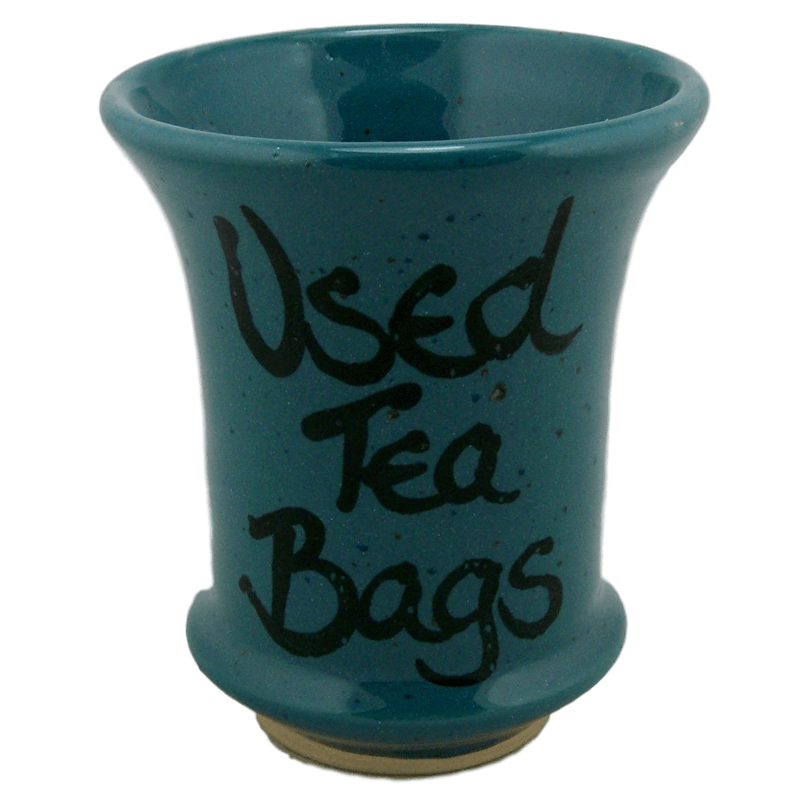 Used Teabag Pot Tasteful Teal Moville Pottery
