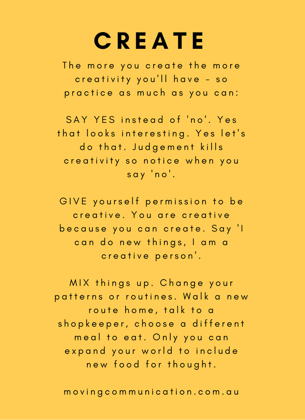 Move your creative juices ⋆ Moving Communication