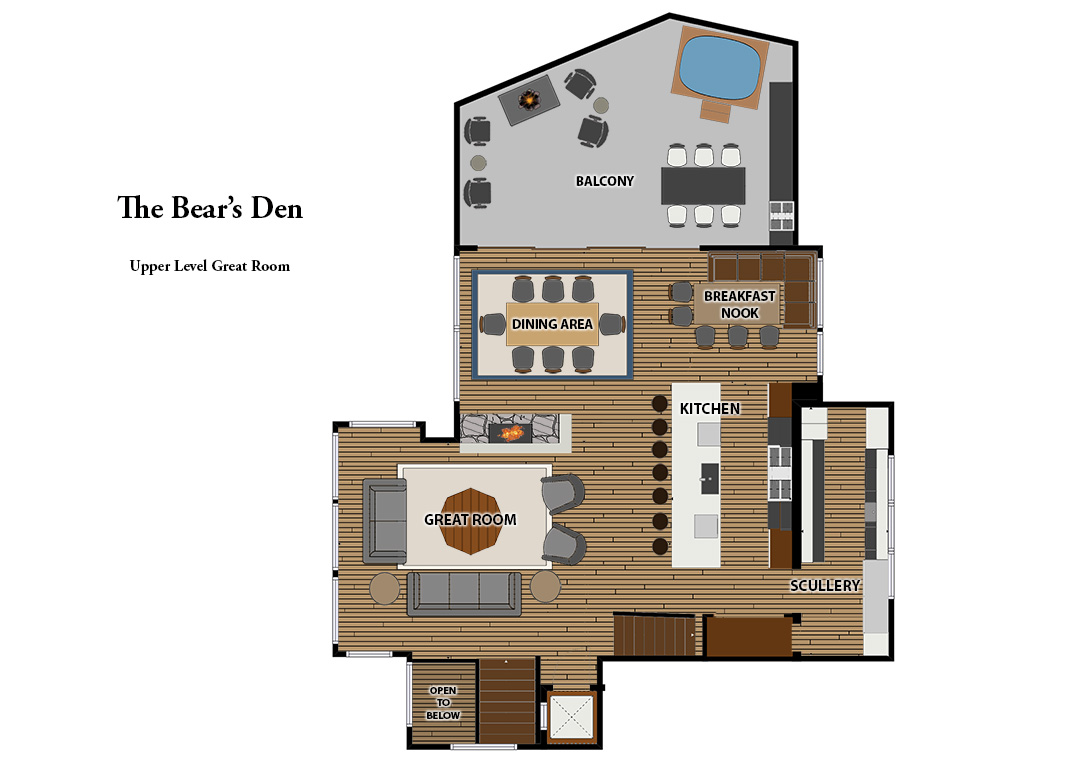 The Bear's Den Rental Moving Mountains
